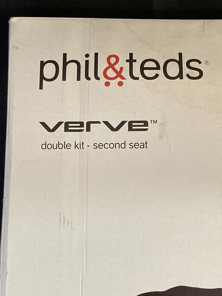 Phil & Teds Verve Stroller & Double Kit Black with Second Seat