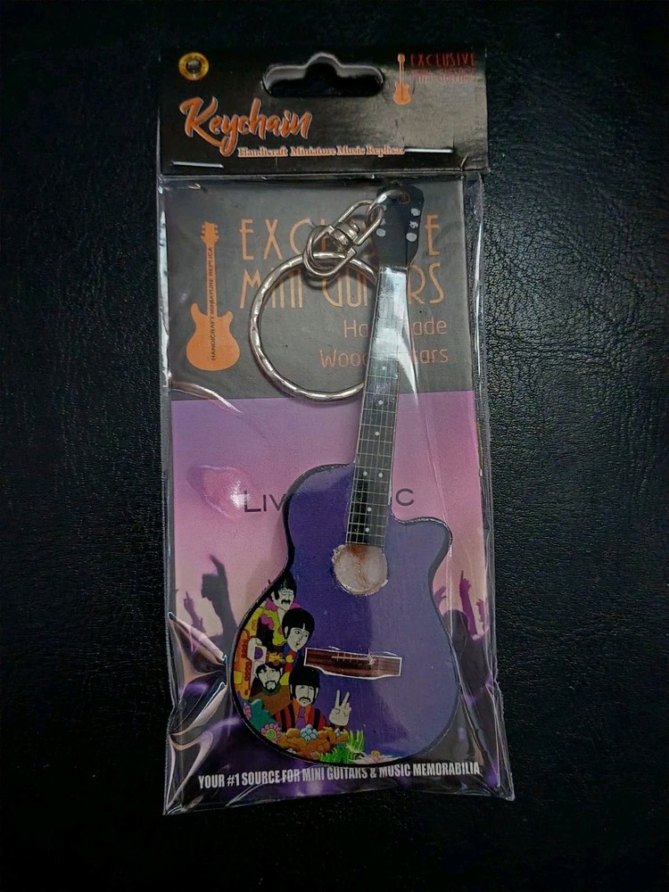 The Beatles • Mini Guitar Keychain 3.5" (Approx Size)