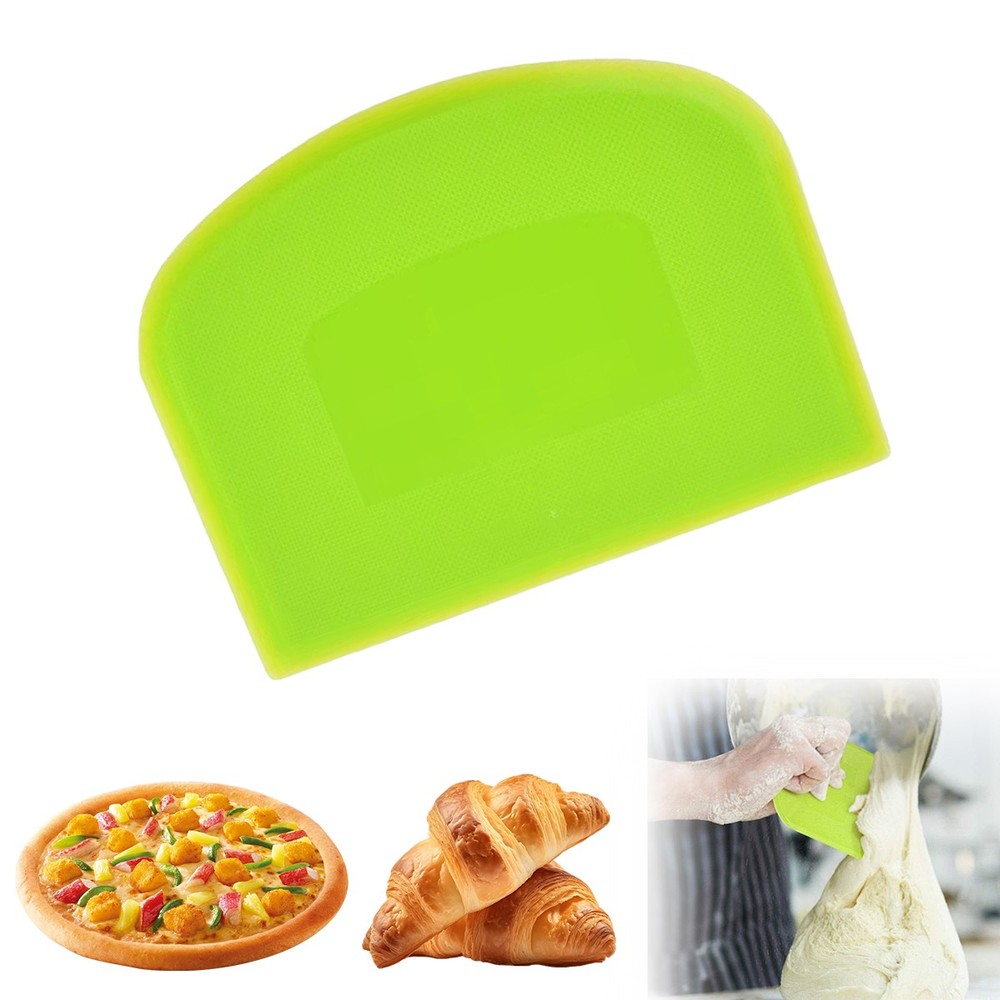 Bowl Spatula & Bench Scraper Flexible Plastic Multipurpose Kitchen Pastry Tool