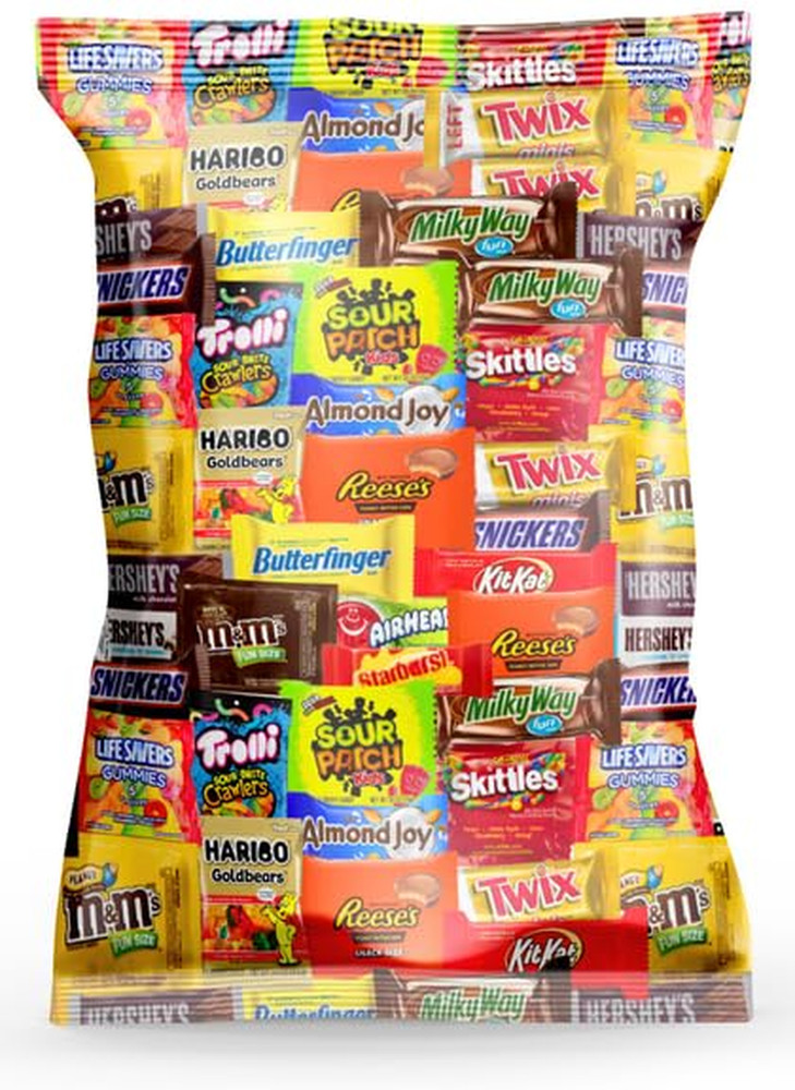 Chocolate Candy Assorted Variety Pack - Bulk Fun Size Mix, Individually Wrapped
