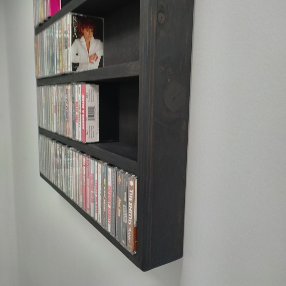Wooden Cassette Storage Display Rack 120