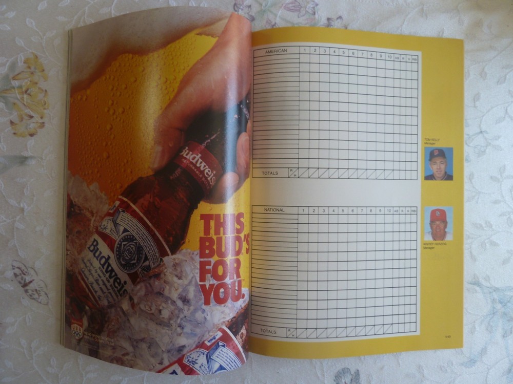1988 MLB All Star Game Official Program