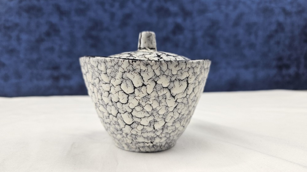 German Crackle Glaze Sugar Bowl