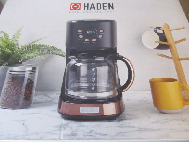 Haden 12 Cup Programmable Coffee Machine 75075, Black
