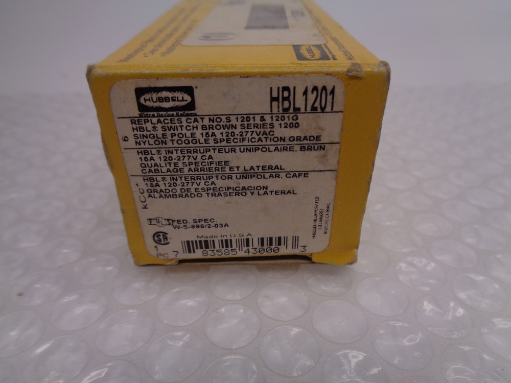 HUBBELL HBL1201 SWITCH BROWN NSMP