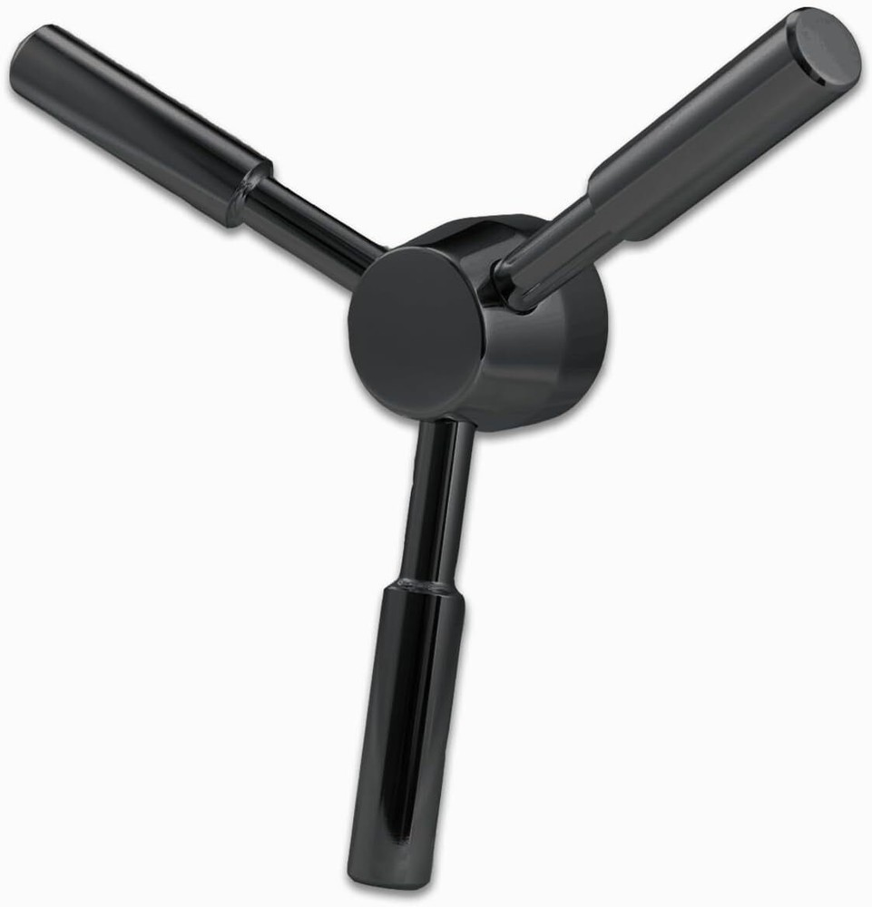 3 Spoke Gun Safe Handle Replacement, Black Heavy-Duty Handle for Gun Safe