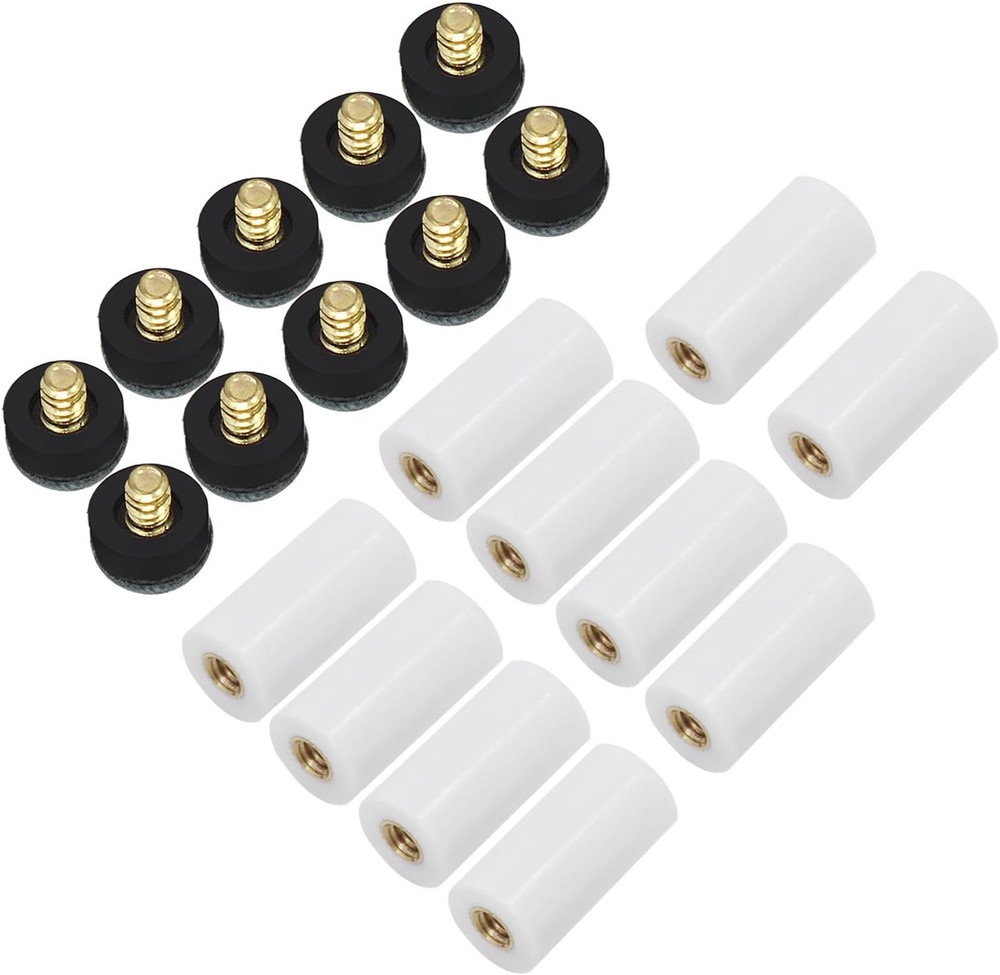 10Pcs 13Mm Soft Grey Cue Tips Billiard Replacement Screw-On Tips with Pool Cue S