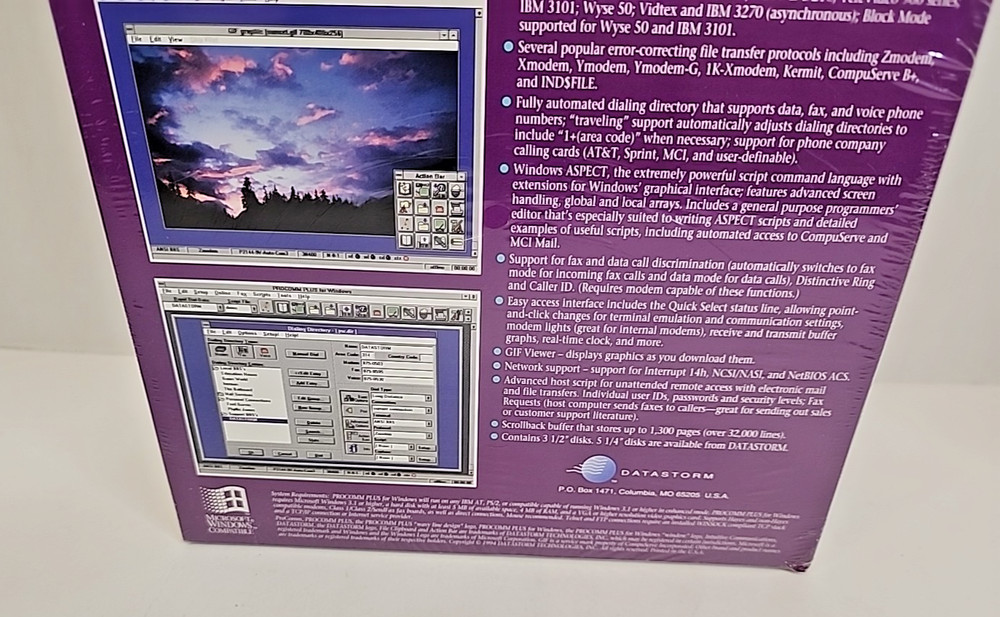 ProComm Plus for Windows Data & Fax Communication Software Ver 2.11 - New Sealed