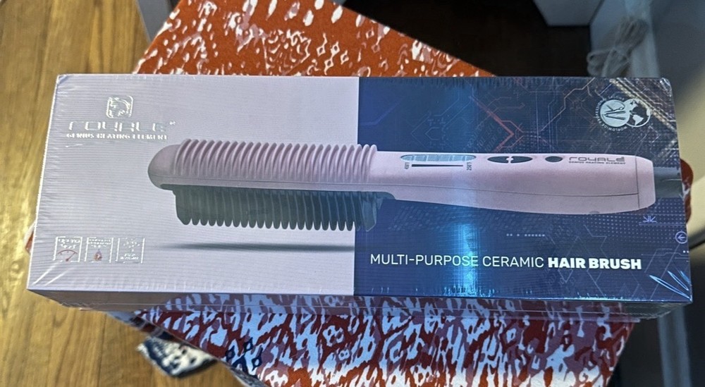 Royale Ceramic Straightening Brush Rose Gold Multi-Purpose