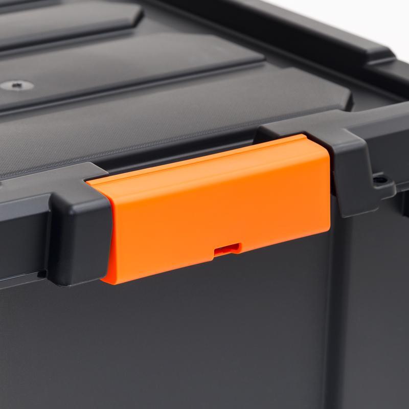 Heavy Duty Storage Bins 6 Pcs Lockable Lids Stackable Containers Durable Totes