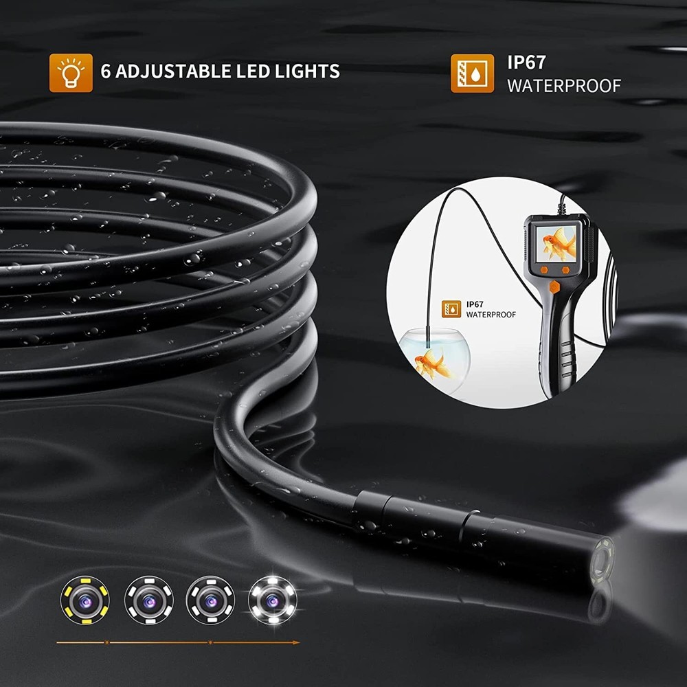 Daxiongmao Borescope, Endoscope Camera with Light, IP67 Waterproof Endoscope,...