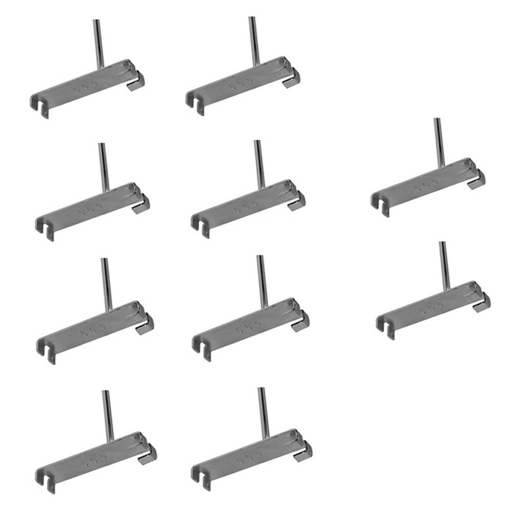 Wire Metal Hanger Retail Long Gridwall Hooks Grid Panel Display 10 PC Chrome 4"