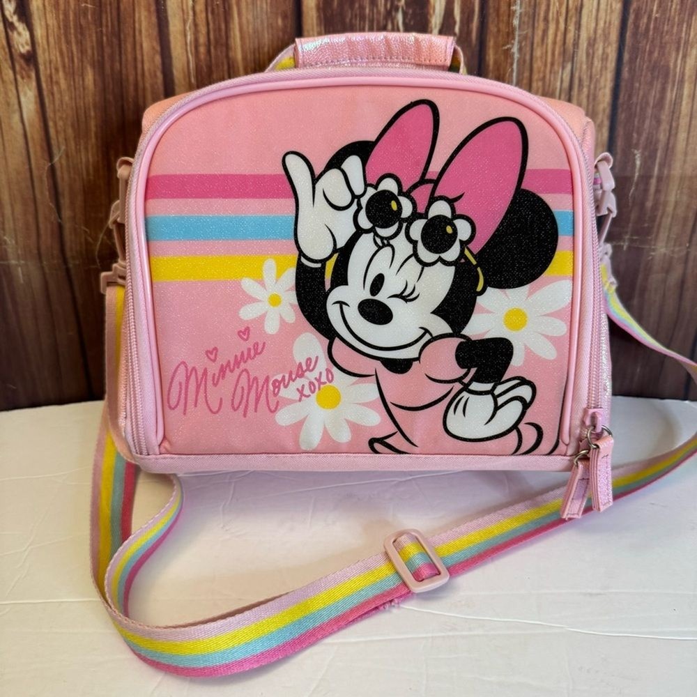Disney Minnie Mouse Lunch Box Pink Adjustable Strap