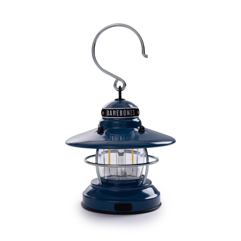 Barebones Edison Mini Lantern - Vintage Adjustable Camping Light (Ocean Blue)