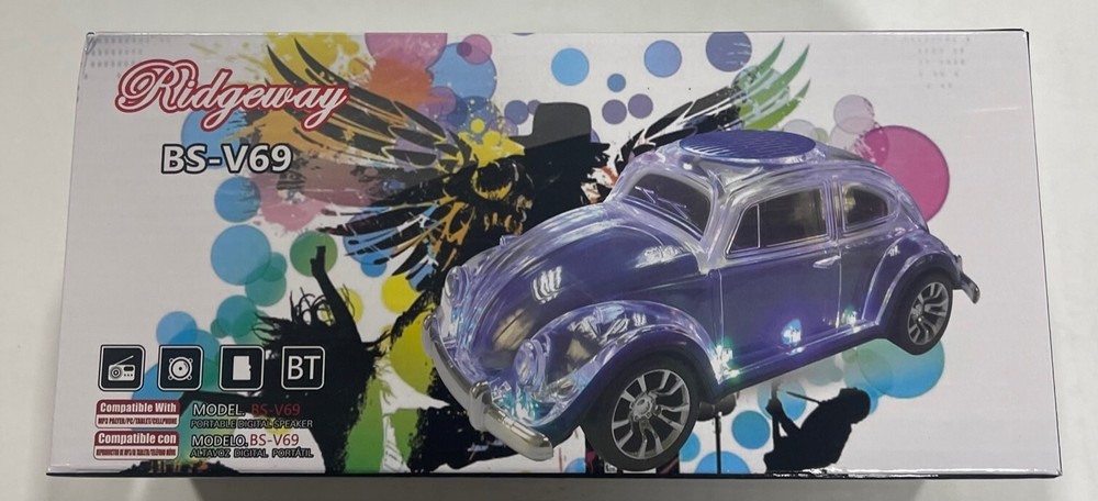 BLUETOOTH SPEAKER Ridgeway BS-v69 VW Bug Black