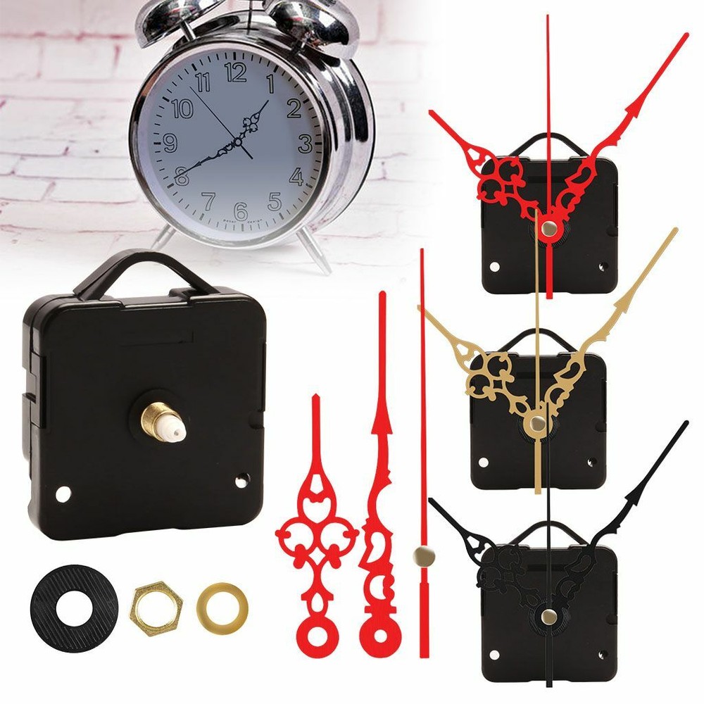 Red Clock Motor For Wall Clock Replacement Movement Parts Quartz Time Hands