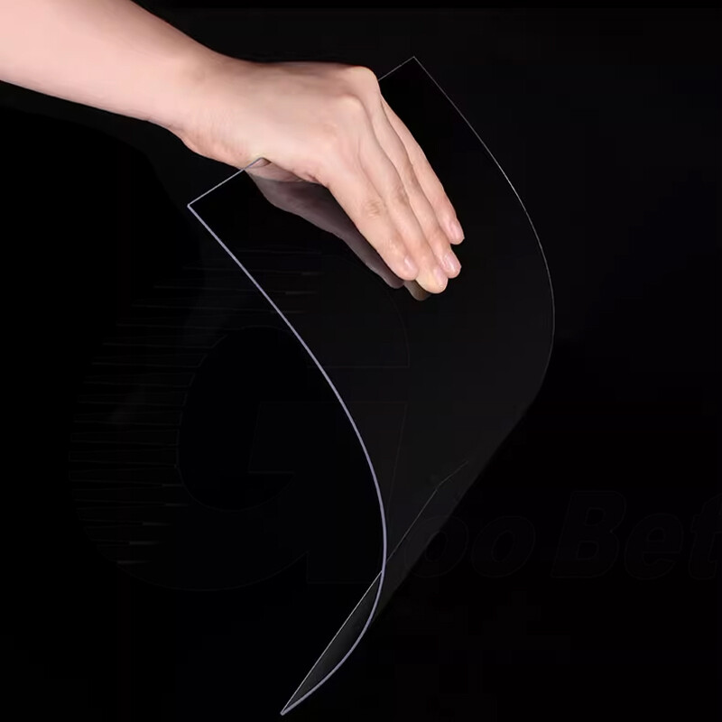 PVC Sheet Clear Gloss Plastic Thin Plate Board Panel Thick 0.3mm-2mm Cut to Size