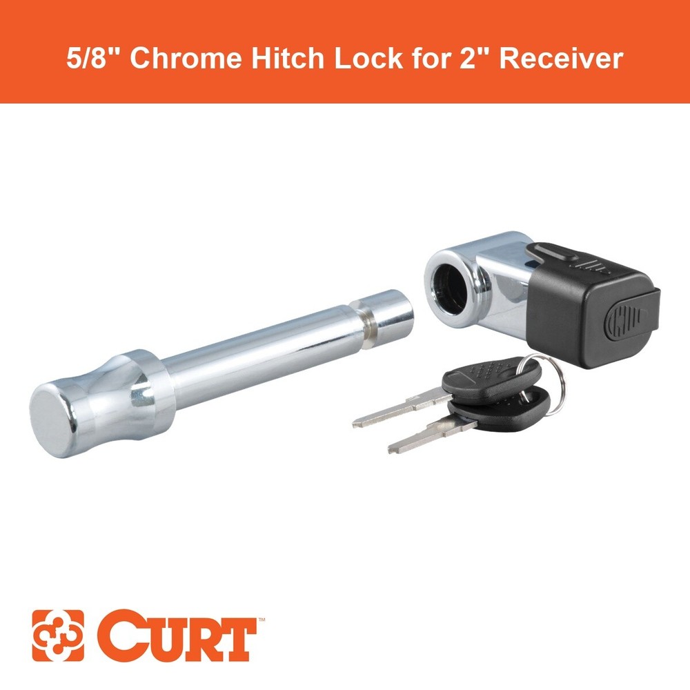 5/8" Hitch Lock (2" Receiver, Right-Angle, Chrome)