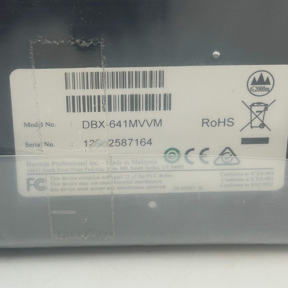 dbx ZonePro 641m Digital Zone Processor Black New Open Box