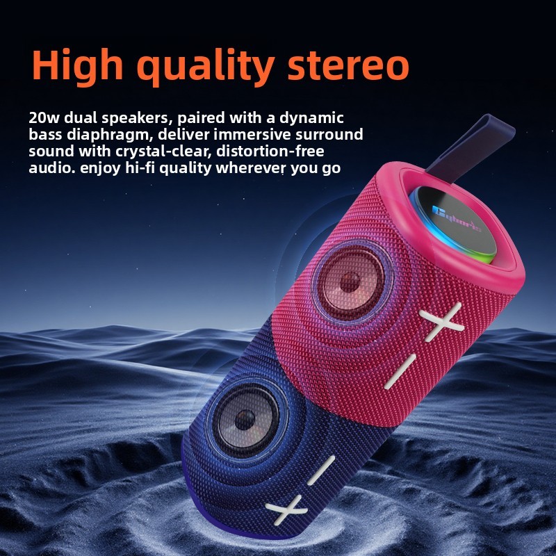 Dual-function Bluetooth Magnetic Speakers 2-1 Design USB Charging Stereo Sound