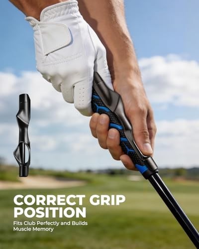 Complete Golf Accessories Set - Grip Trainer, Swing Aid, Hitting Mat & Ball Mark