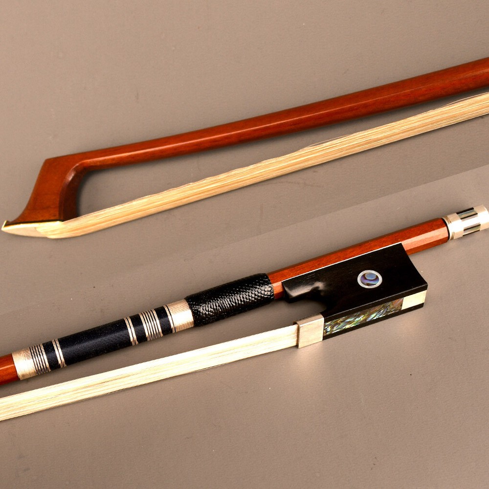 Professional Master Pernambuco Violin Bow 4/4 Stiff Stick Ebony Silver Fitted