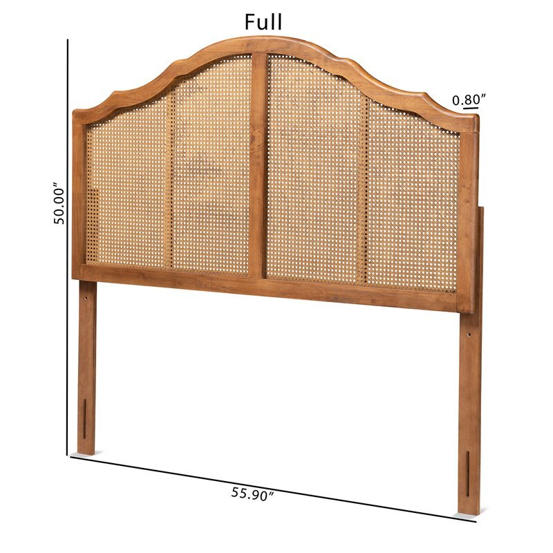 Baxton Studio Iris Walnut Finished Wood Queen Size Arched Headboard