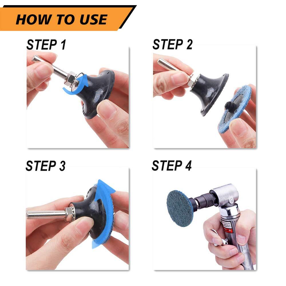 31PC 2in Roll Lock Surface Conditioning Die Grinder Sanding Disc Set with Holder