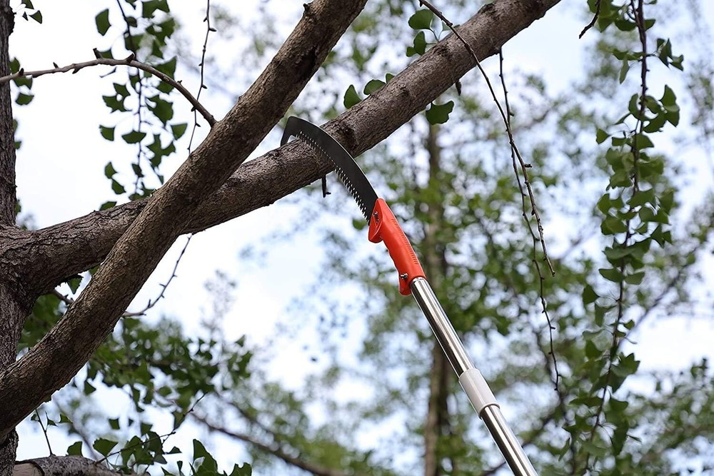 14FT Adjustable Pole Saw for Effortless Tree Trimming and Pruning, Manual Design