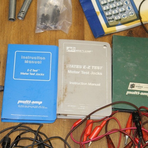 Multi-Amp E-Z Test Meter Test Jacks & Cables Mix Power Lot Bundle