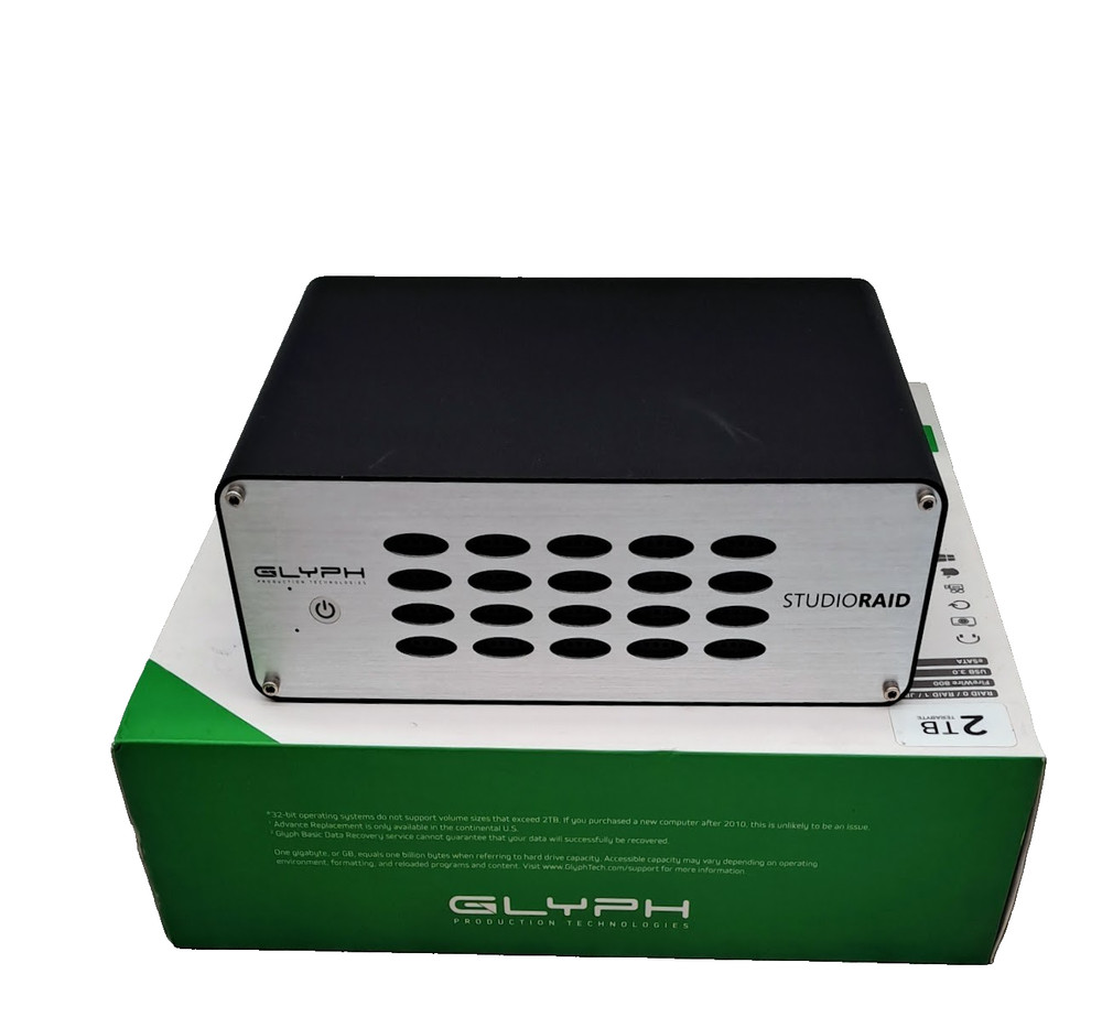 Glyph StudioRaid 2TB External HDD with Power adapter 41Hours