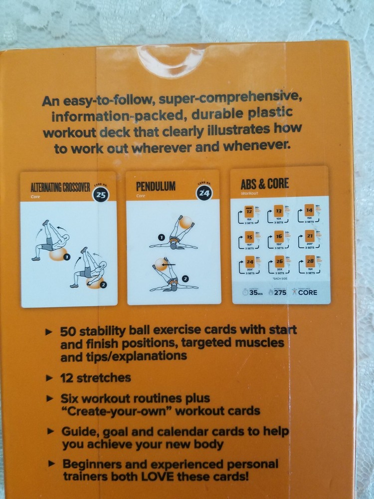 NEWME STABILITY BALL EXERCISE CARDS