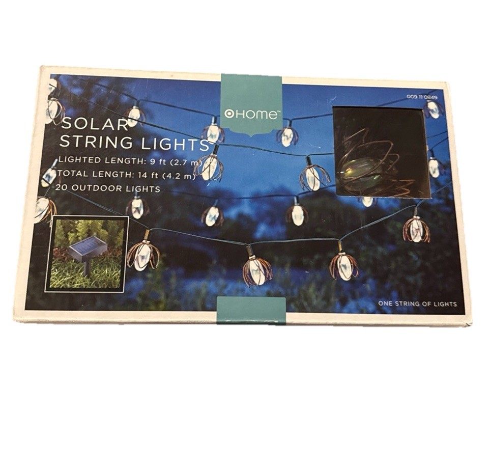 Target Home String Lights 14 Ft Solar Outdoor