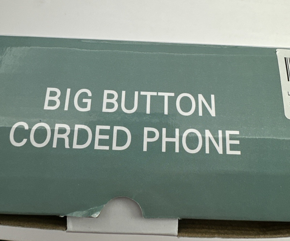 New Big Button Phone with Extra Loud Ringer Elderly Visually Impaired