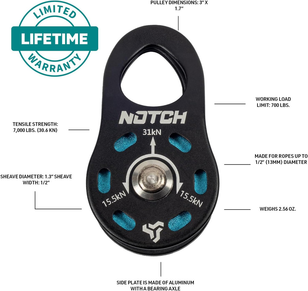Micro Pulley Combo Includes Micro Pulley, Micro Carabiner & 5Mm Accessory Cord,