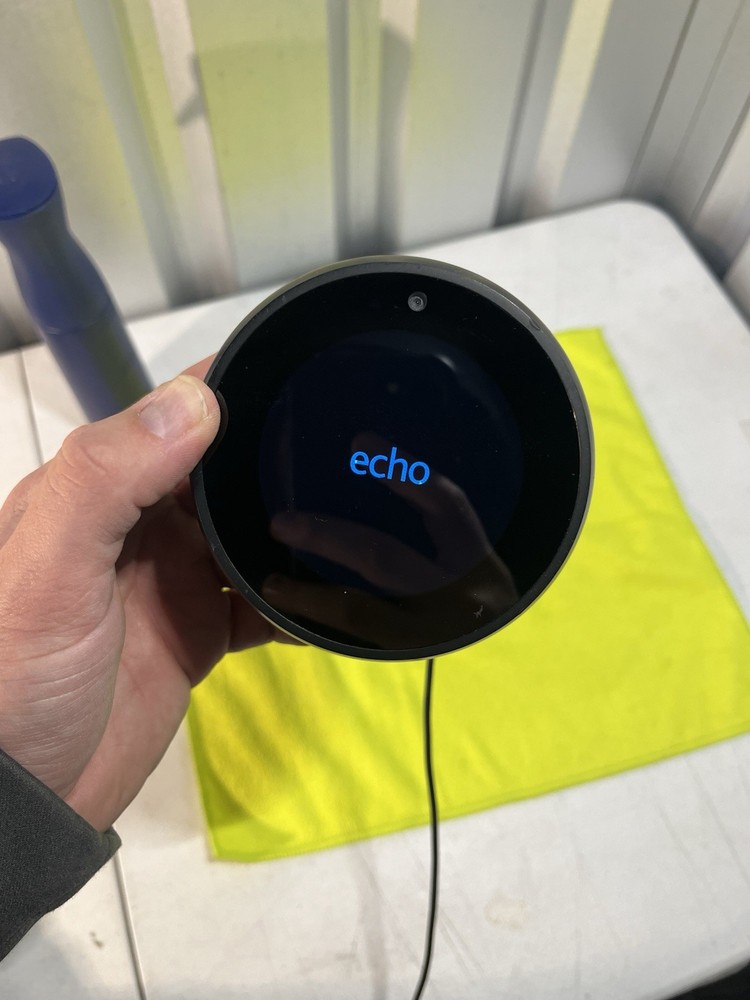 Amazon Echo Spot Smart Display Alexa Black Works Tested