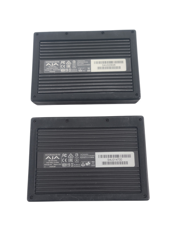 (2) AJA KiStor500USB-R0 512 GB Storage Module (C2066-228)