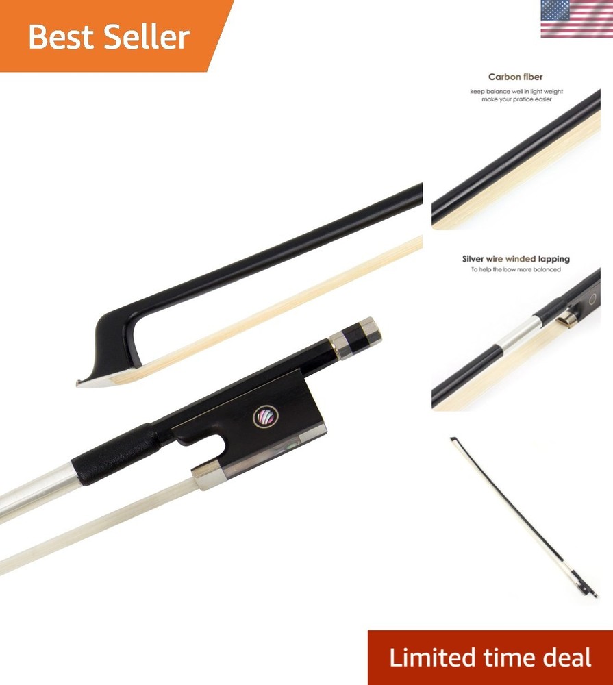 High-Performance Lightweight Violin Bow 4/4 - Temperature & Humidity Resistant