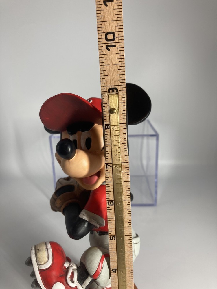 Mickey Mouse Bobblehead Baseball Walt Disney World Red Uniform