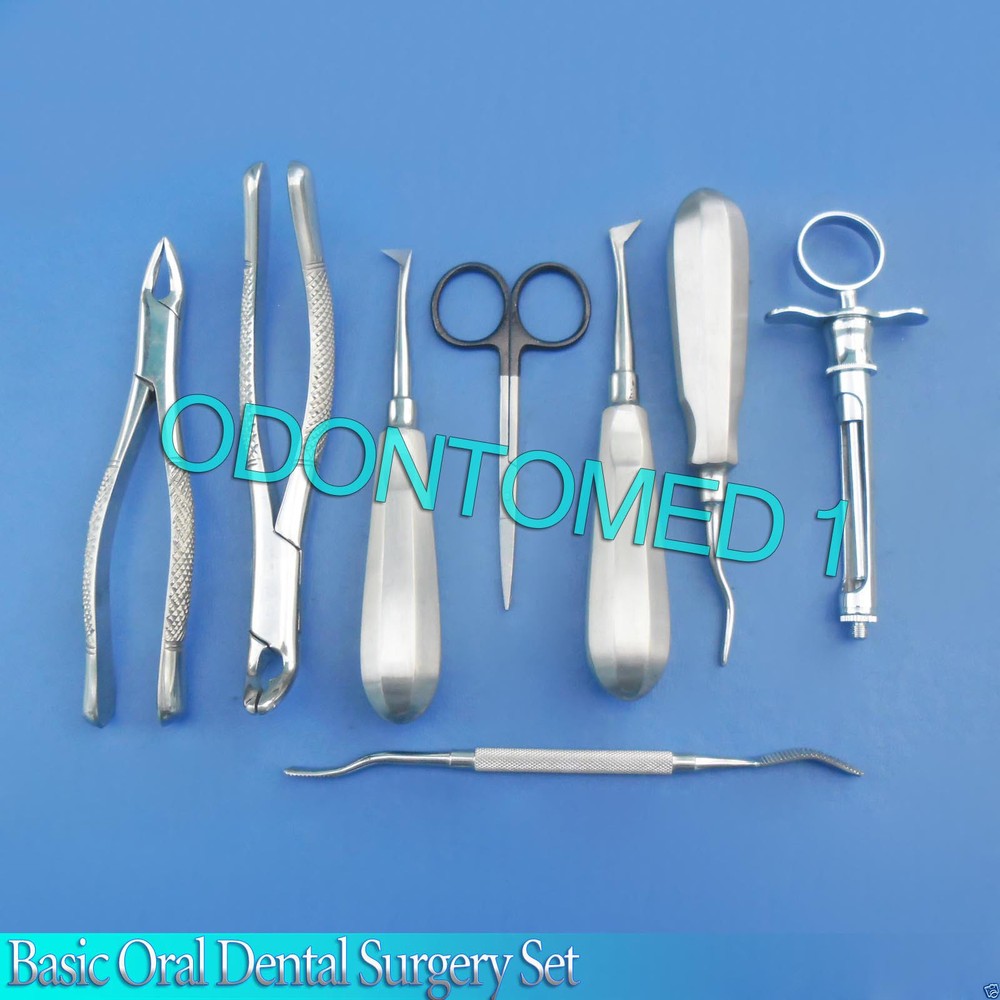12 PCS PREMIUM BASIC ORAL DENTAL SURGERY SURGICAL INSTRUMENTS KIT GOLD HANDLE