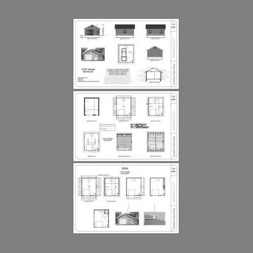 20x24 1-Car Garage -- 480 sq ft -- PDF Floor Plan -- Model 3