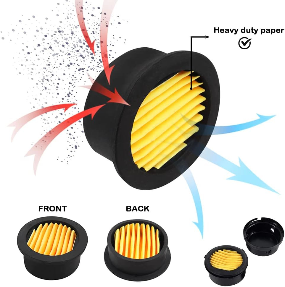 6PCS Air Compressor Replacement Filter Elements for 1/2'' 1/4" 3/8"Air Compresso