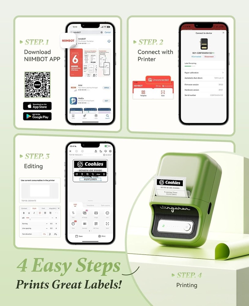 B21 Label Maker Thermal Label Printer, Good Idea for Home Organization Office...