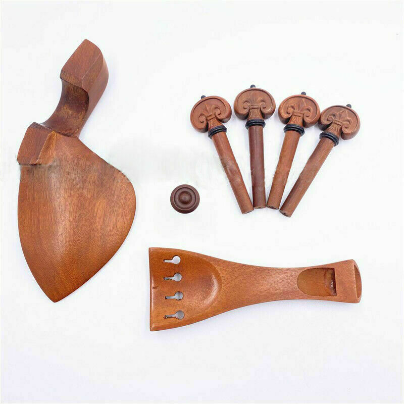3 set Different Great Violin accessories engraved pattern Peg Tailpiece Chinrest