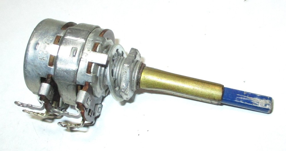 Centralab Type B 1.5M/50K Ohm Linear 1.5" Long Half Moon Shaft Potentiometer