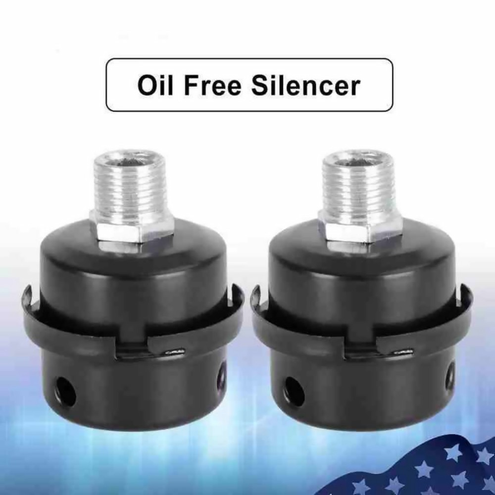 2Pcs Compressor Air Intake Filter 1/2" 20MM Paper For Air Compressor Replacement