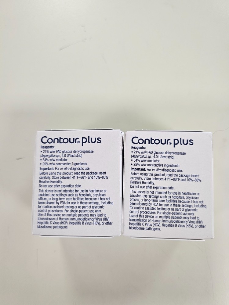 Contour Plus 100ct Diabetic Test Strips Expires 6/2027