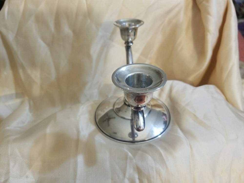 WM A Rogers Vtg Silverplate Double Candlestick Holder