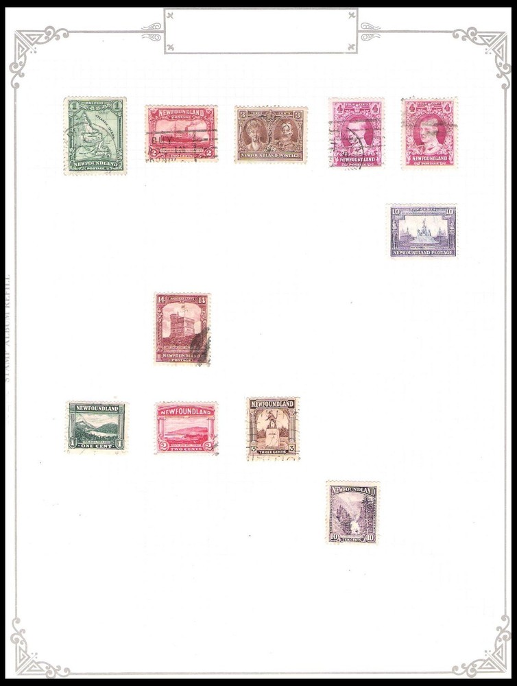 NEW FOUNDLAND MINT & USED COLLECTION ON 8 PAGES (M/U)