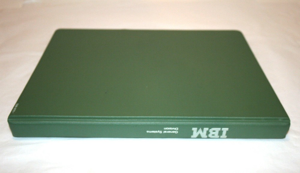 Vintage Green IBM General Systems Division 1" 3 Ring Binder Computer